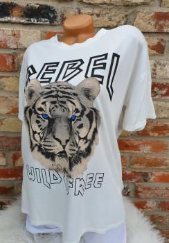 Damen T Shirt "REBEL" Oversize Gr 38 - 42 in verschiedenen Farben