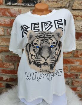 Damen T Shirt "REBEL" Oversize Gr 38 - 42 in verschiedenen Farben