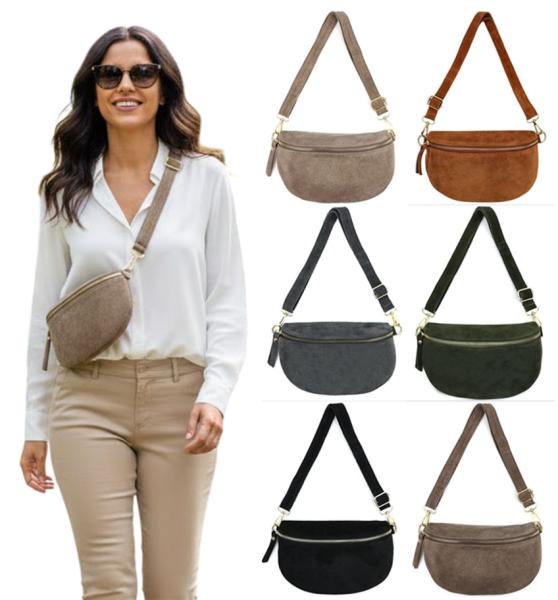 Wildleder Bauchtasche / Bodybag / Crossover / Slingbag in verschiedenen Farben