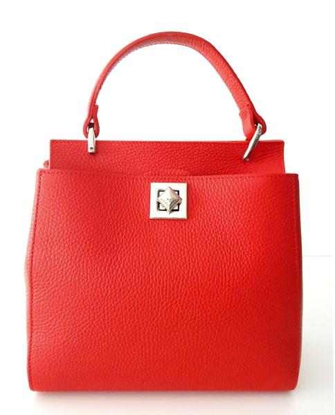 elgante Handtasche echt Leder rot