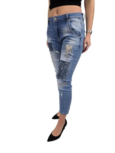 sexy Damen Jeans mit Pailetten und Strass