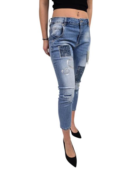 sexy Damen Jeans mit Pailetten und Strass