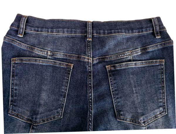 Damen Wide Leg Jeans in Used-Waschung – Lässige Wide Fit Denim mit Mittelnähten & Patch Pockets – Blue Denim