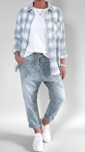 Damen Harem-Jogg-Jeans im Lässig-Look