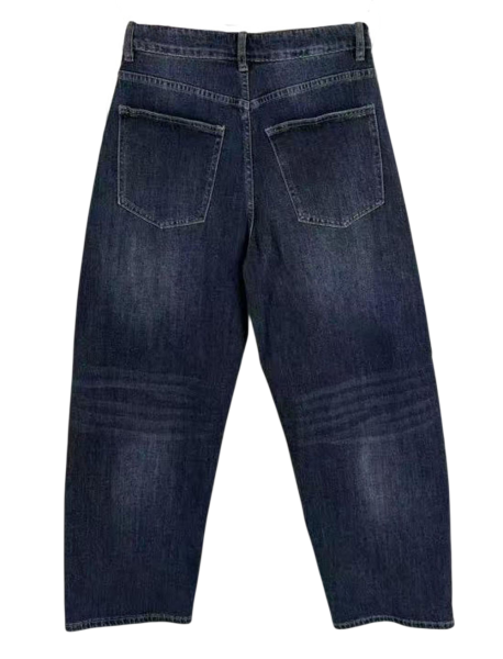 Sexy Woman Lässige Balloon Jeans »Barrel Fit« mit schräger Knopfleiste & High Waist