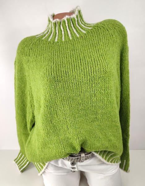 Kuschelweicher Damen-Rollkragenpullover in Grün – Elegantes Design & hochwertiges Strickmaterial