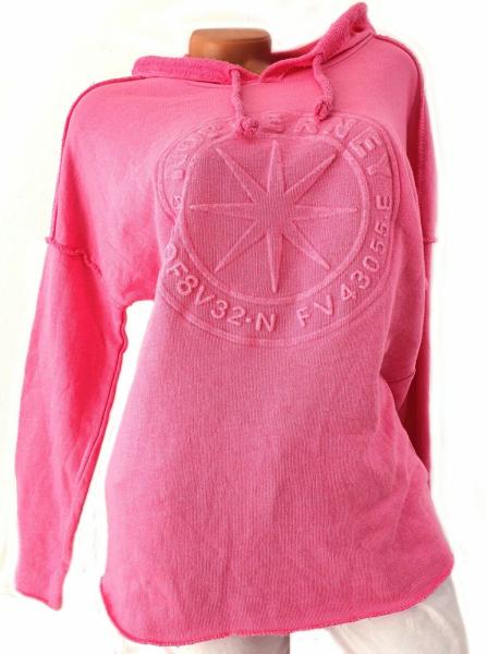 Trendiger pinker Hoodie mit dreidimensionalem Stern-Design​
