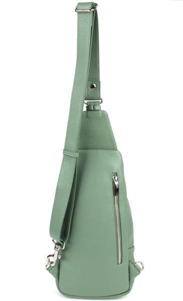 Exklusiver Damen Leder-Cityrucksack / Bodybag – Silber-Edition