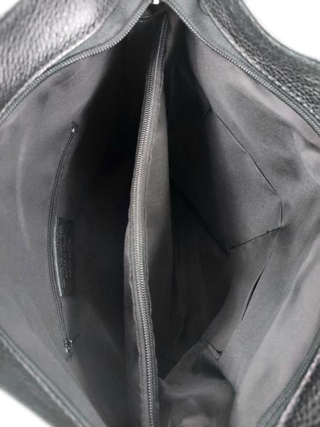 geräumige Schultertasche echt Leder schwarz