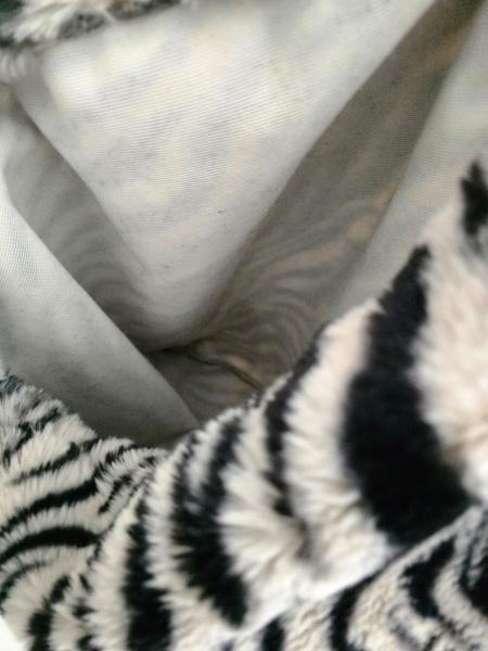 Damen Tasche Schultertasche Kunstfell Plüsch im Zebra Look