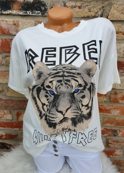 Damen T Shirt "REBEL" Oversize Gr 38 - 42 in verschiedenen Farben